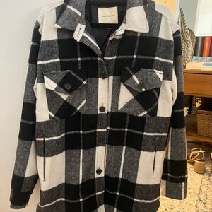 Black and White Plaid Jacket